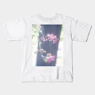 red Malus Radiant crab apple blossoms #6 Kids T-Shirt